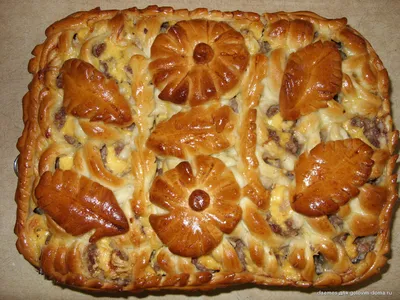 Пирог с фаршем \"Хризантема\" • Пироги, пирожки
