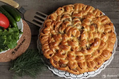 Пирог «Хризантема» с фаршем и сыром - пошаговый рецепт с фото