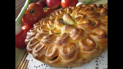 Рецепт- Мясной пирог Хризантема! - YouTube