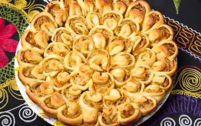 Мясной пирог Хризантема - Master recipes