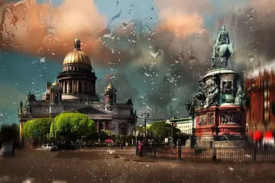 Завораживающие фото с дождем в Петербурге: бесплатные загрузки