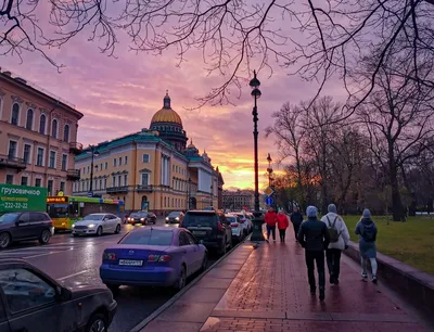 Набережная Санкт-Петербурга. Вид с канала - обои на телефон