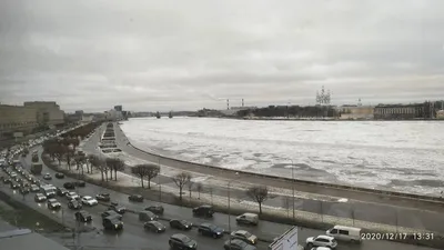 Ночной Питер из самолёта
