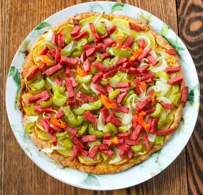 Пицца без сыра рецепт с фото фотографии