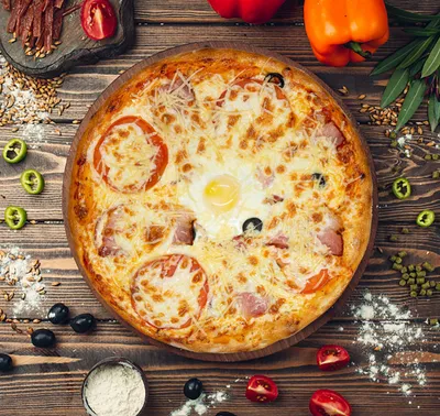 🍕 Пицца «Карбонара» из кафе Баста24 – фото, вес, цена