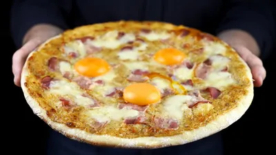 Шикарная ПИЦЦА КАРБОНАРА авторский РЕЦЕПТ How to Make Carbonara Pizza -  YouTube