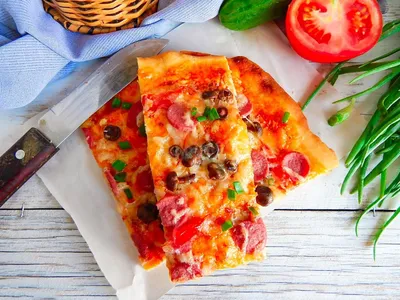 Пицца на кефире без дрожжей - пошаговый рецепт с фото на Повар.ру