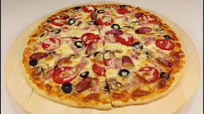 Быстрая пицца на кефире в духовке рецепт фото пошагово и видео - 1000.menu
