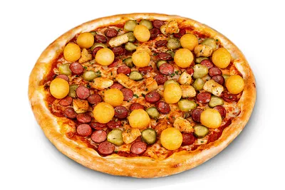 Пицца с колбасой и сыром домашняя - YouTube