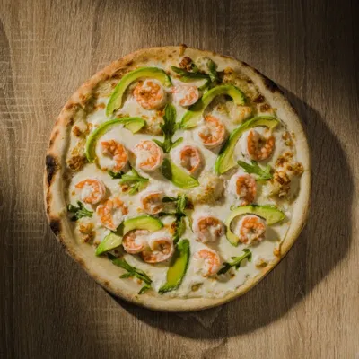 🍕 Пицца с креветками из ресторана Bottega Italiana – фото, вес, цена