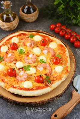 Пицца с креветками и сыром — рецепт с фото | Рецепт | Пицца с креветками,  Еда, Рецепты еды