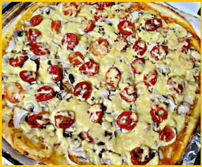 Самая вкусная грибная пицца🍕белый грибной соус🍕 mushroom pizza - YouTube