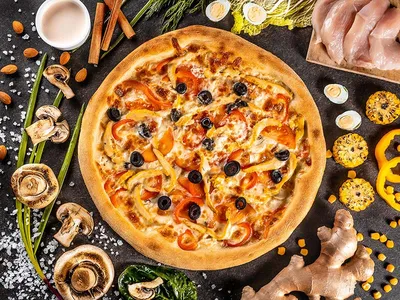 Пицца с курицей и грибами в духовке рецепт с фото пошагово - 1000.menu