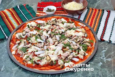 Домашняя пицца с морепродуктами в духовке рецепт с фото пошагово - 1000.menu
