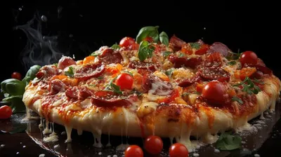 Пицца с плавленым сыром | Премиум Фото