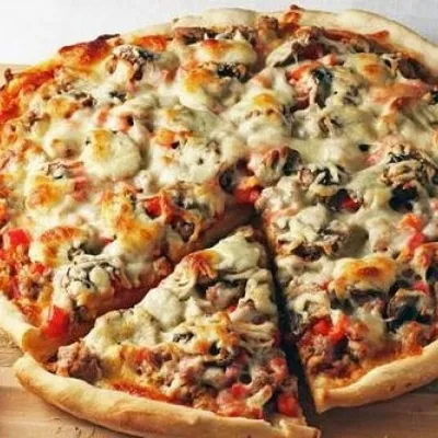 Пицца \"Салями с оливками и томатным соусом\" | Пикабу