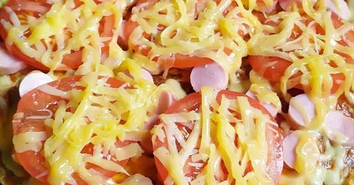 Мини пицца на сковороде из батона - 66 фото