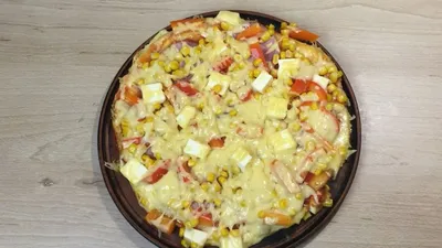 Пицца на сковороде на кефире за 10 минут рецепт с фото пошагово - 1000.menu