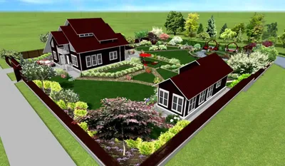 Ландшафтный дизайн участка 15 соток для дачи и загородного дома