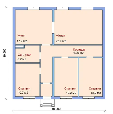 Проекты одноэтажных домов 10х12, фото, цены, готовые и типовые. Каталог  содержит планировки, планы и чертежи
