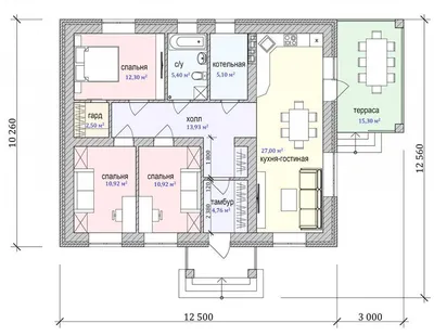 Проект дома 10 на 12 одноэтажный, план и планировка дома одноэтажного, цена.