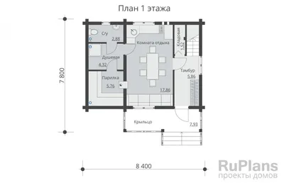 Проект 2-х этажного дома AS-2037 из газобетона с гаражом на 1 машину