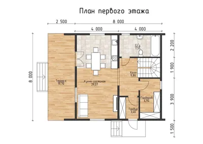 Проекты домов и коттеджей 6 на 8 (6х8) - цены, планировки, чертежи, фото