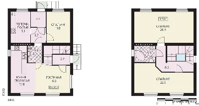Барнхаус 8х10 дом в два этажа площадью 156 м2, цена от 2420000 ₽ в СПб