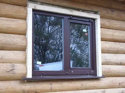 Установка пластиковых окон в деревянном доме с обсадой