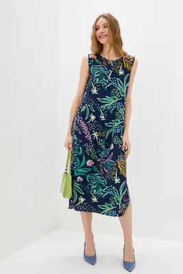 Платье Lefon однотонное без рукавов со сборкой по талии на молнии сзади  купить недорого - интернет-магазин NADYA