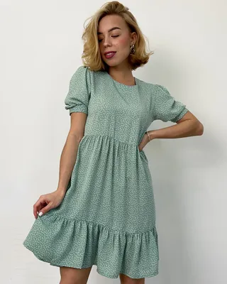 Летнее котоновое платье с ярусами 50-64 р-ра 5981 купить недорого по лучшей  цене Платья больших размеров - MISS STYLE