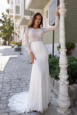 Свадебное платье из роскошного атласа Naviblue Bridal Ivon 21045 — купить в  Москве - Свадебный ТЦ Вега