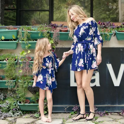 Платье AliExpress Hot 2016 New Arrival Summer girl dress Print pattern  Children tutu dresses for girls baby girl clothes Sleeveless girls dresses  - «Скока скока? Family look за 484 рубля (за оба