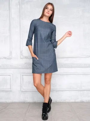 Серебристое мини-платье прямого кроя с пайетками арт. 140999 |  интернет-магазин VitoRicci