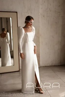 Gemma\" - свадебное платье прямого кроя купить по цене 48 000 руб. в  Санкт-Петербурге | Свадебный салон Alisa Wedding