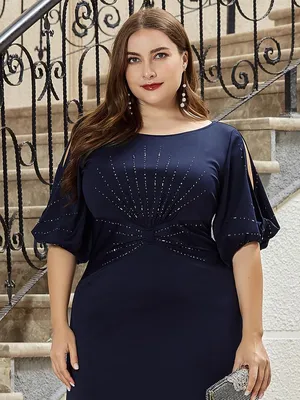 Всегда красивые женские длинные вечерние платья с круглым вырезом и  половиной рукавов больших размеров, расшитые бисером – лучшие товары в  онлайн-магазине Джум Гик