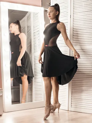 Платье для танцев с сеткой 220 - купить в Top Dance.