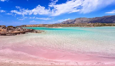 Пляжи Европы с розовым песком: Элафониси (Греция)