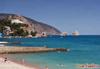 Красивый и уютный пляж Гурзуфа в Крыму, словно сказочный уголок, в котором  хочется находиться, убежав от суеты и хлопот | Под зонтиком | Дзен