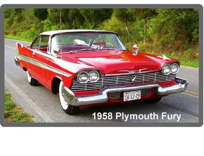 1958 Plymouth Fury Auto Car Refrigerator / Tool Box Magnet | eBay
