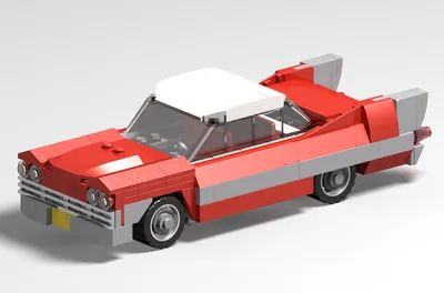 1958 Plymouth Fury 'Christine' Daytime Version, Red - Johnny Lightning  JLSP095/24 - 1/64 scale Diecast Model Toy Car - ModelToyCars.com