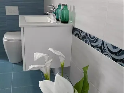 ПЛИТКА стена LILA белый/синий 24,9 * 36,4 TWU07LIL003 1,360 1 сорт, м2