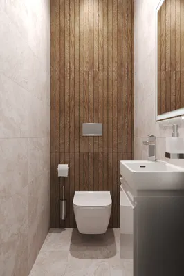 Отзыв: современный интерьер маленькой ванны и туалета
