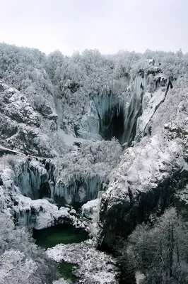 Плитвицкие озёра Хорватия зимой - красивые фото