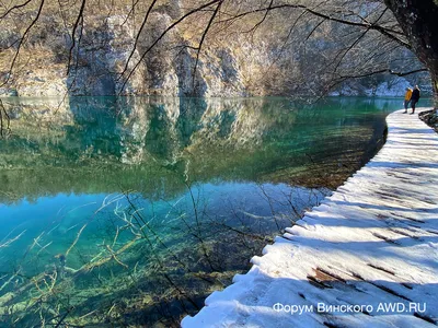 национальный парк \"плитвицкие озера\" в хорватии зимой Стоковое Фото -  изображение насчитывающей зеленый, январь: 219691052