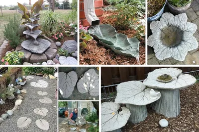 Поделки из цемента для дачи и сада (125 фото): как сделать садовые фигуры своими  руками из бетона