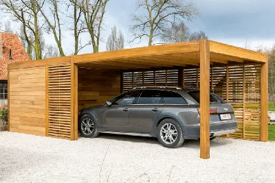 Навесы для машины на даче: деревянные конструкции по выгодным ценам! Гаражи  с навесом для автомобилей.