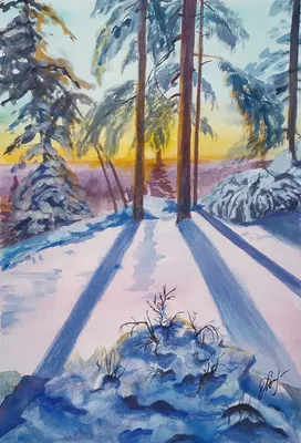 Рисунок Зимняя прогулка №16463 - «Зимняя сказка» (11.01.2024 - 13:56)