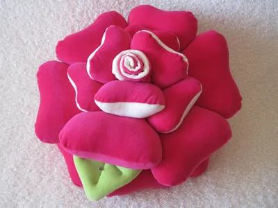 Декоративная подушка роза ручной работы (ID#18515779), цена: 720 ₴, купить  на Prom.ua