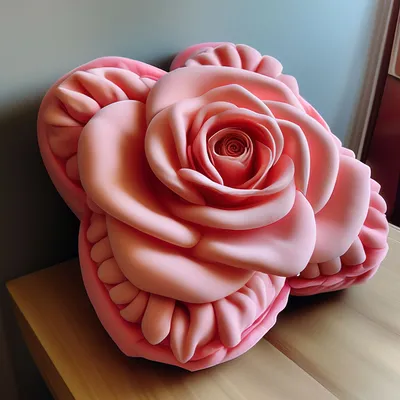 Подушка декоративная Цветок Роза — купить в интернет-магазине по низкой  цене на Яндекс Маркете